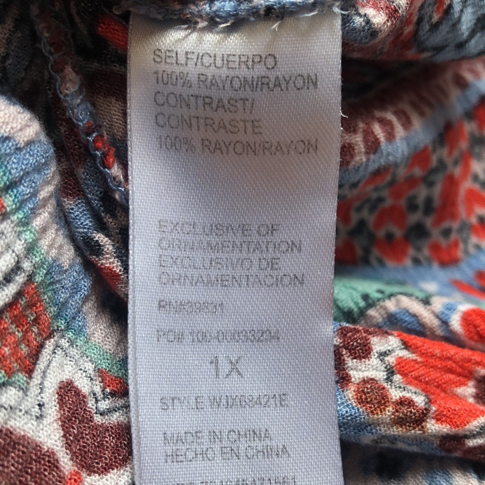 Democracy| Dress| Women’s| Size 1X|. Multicolor, green, orange, blue Bohemian - Picture 11 of 16